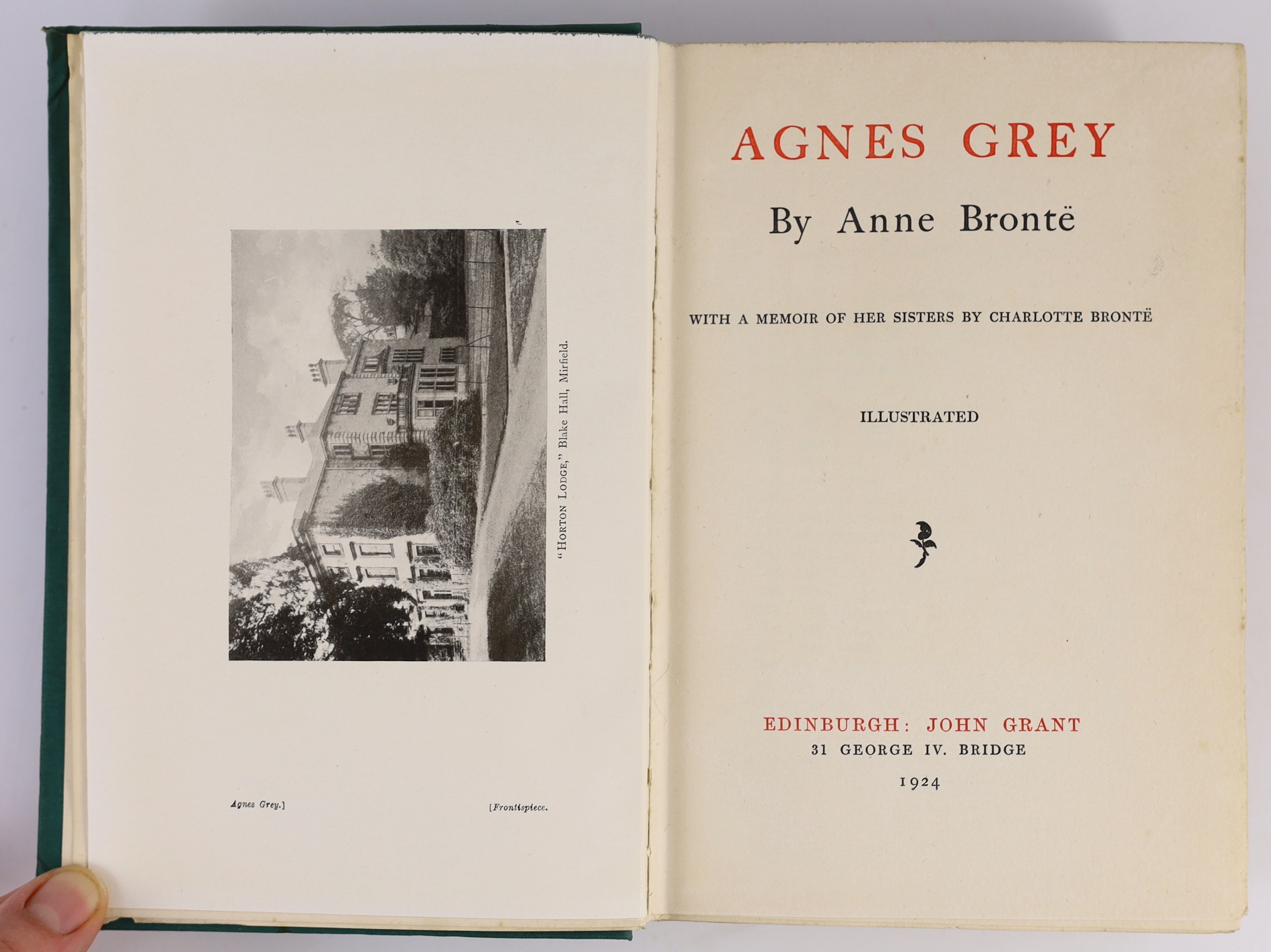 Bronte, Charlotte, Emily and Anne - Works. - ‘’Novels of the Sisters Bronte.’’ - 12 vols, the Thornton edition, edited by Temple Scott, illustrated with 67 plates, original cloth gilt, Edinburgh, 1924